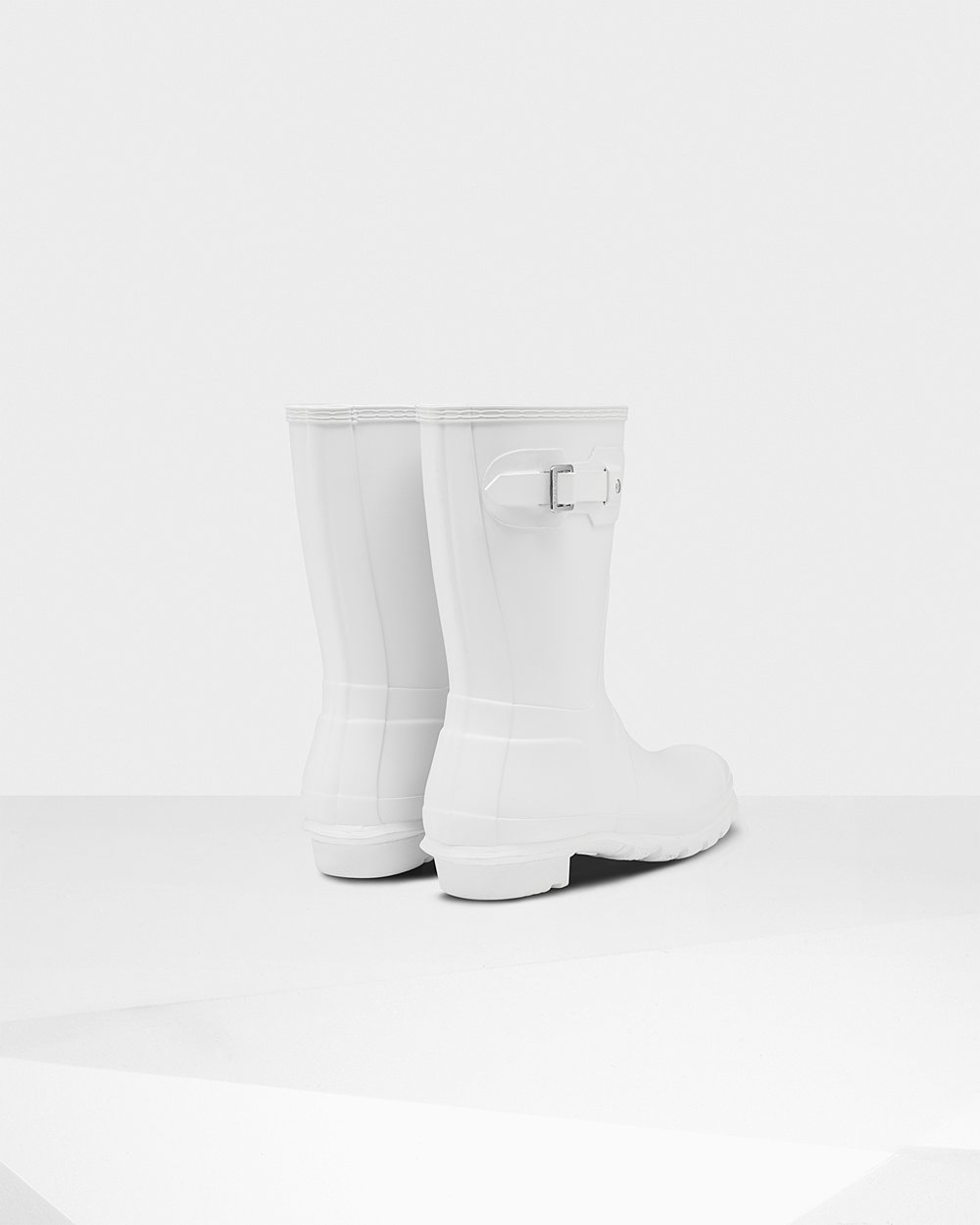 Womens Short Rain Boots - Hunter Original (24GZFJKAC) - White